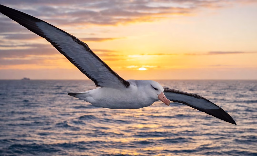Albatrosul are un mecanism de „blocare” a aripilor care îi permite să doarmă în zbor