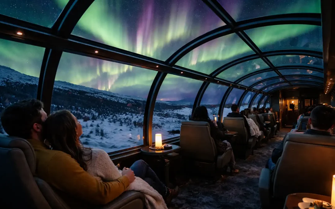 Norvegia lansează primul tren panoramic nocturn pentru observarea aurorei boreale