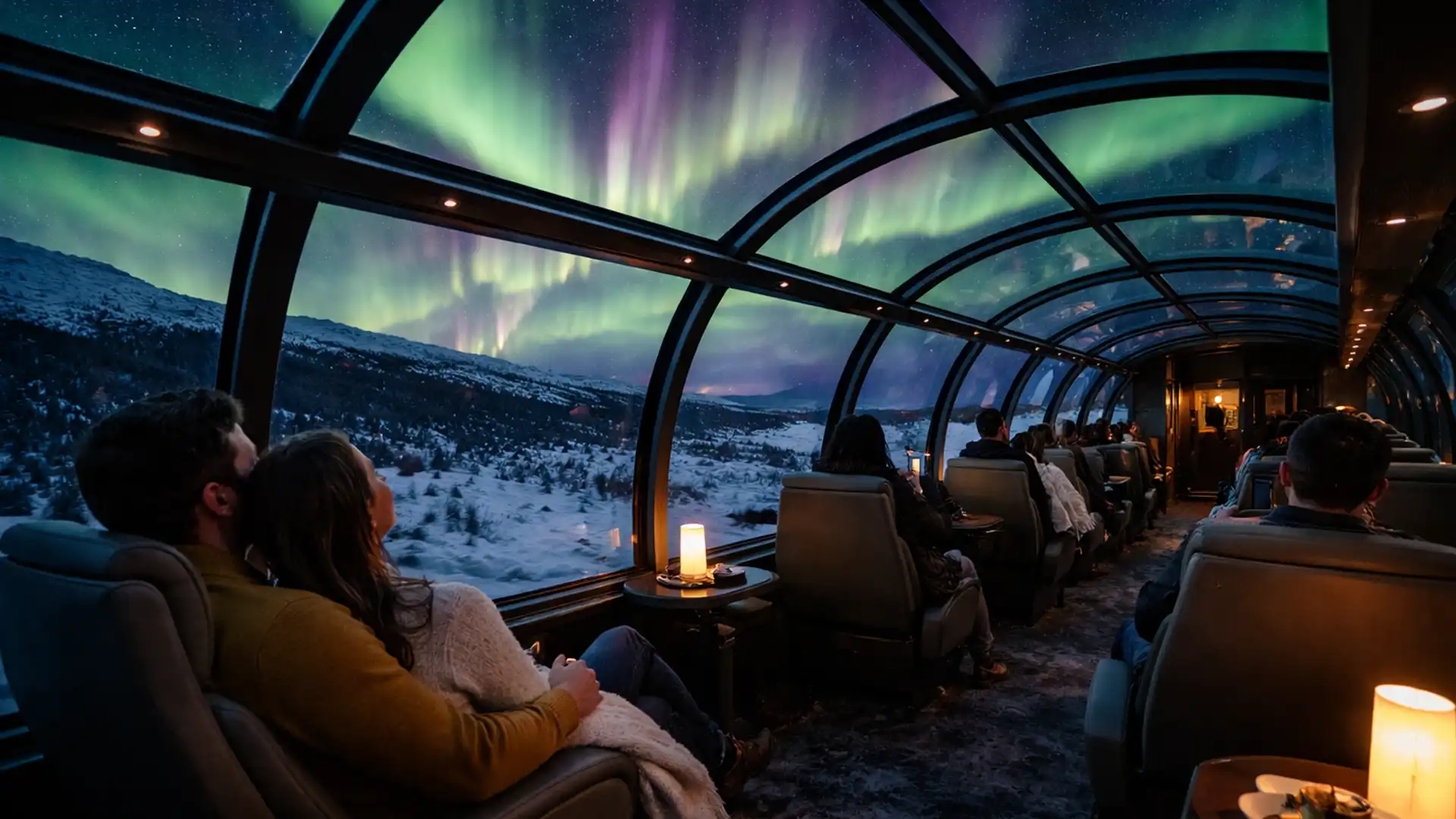 Norvegia lansează primul tren panoramic nocturn pentru observarea aurorei boreale Norvegia lansează primul tren panoramic nocturn pentru observarea aurorei boreale