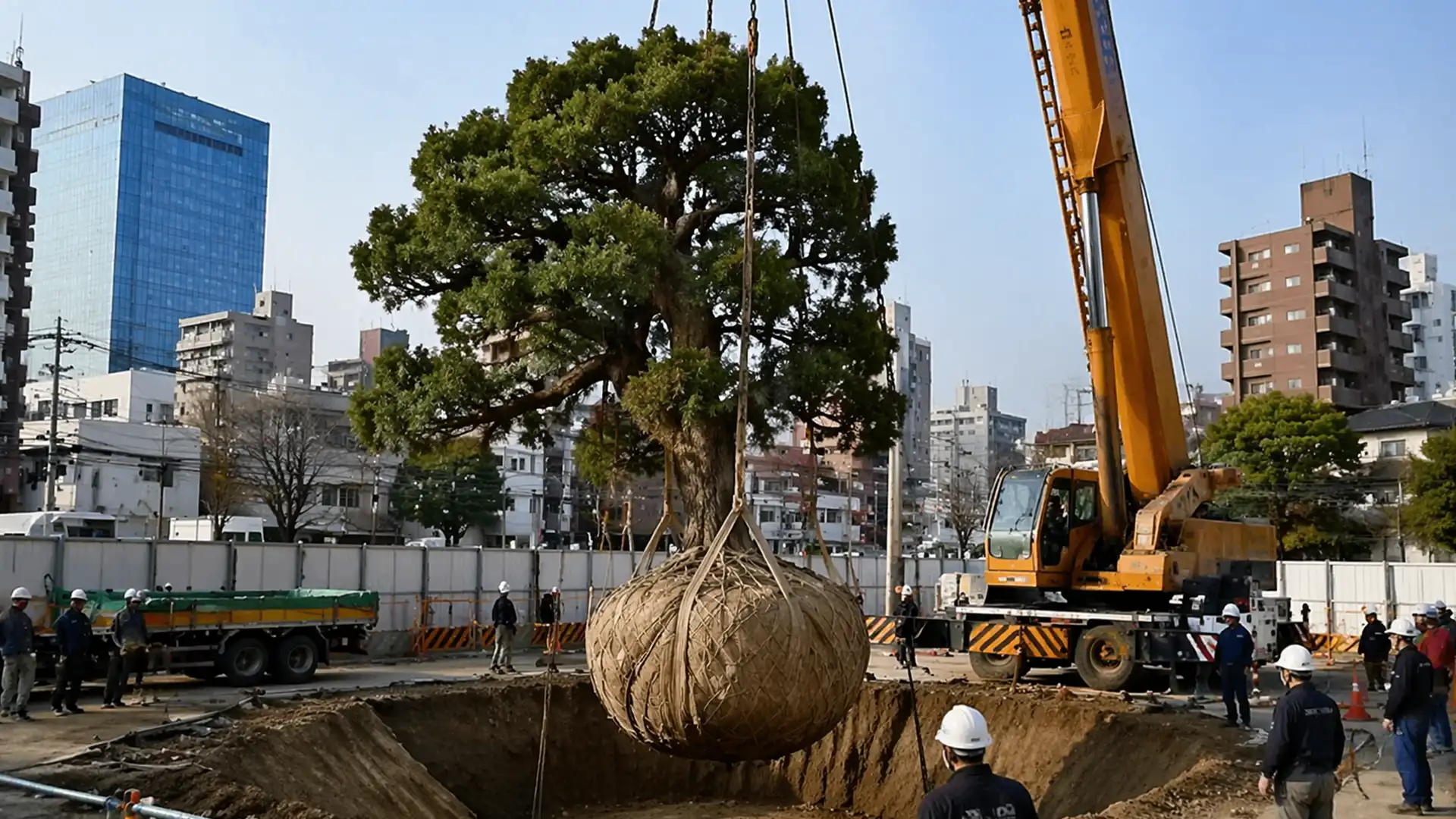 În Japonia, copacii nu sunt tăiați pentru a face loc drumurilor. Sunt mutați