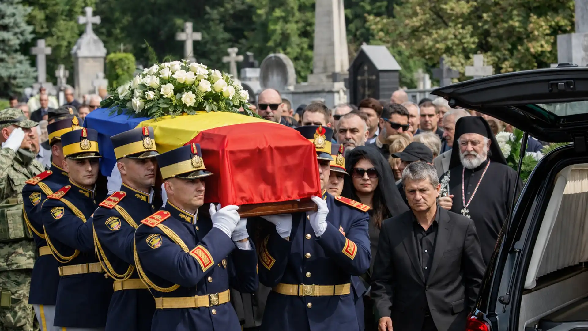 Mircea Lucescu a fost condus astăzi pe ultimul drum. Momente și detalii de la Cimitirul Bellu