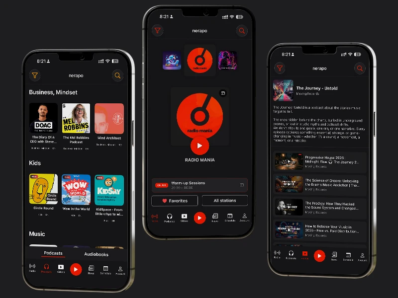 nerapo app design All your content, one app
